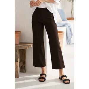 Fifteen Twenty Rylee Crop Pants in Brown 8 NWT Minimalist Quiet Luxury Office